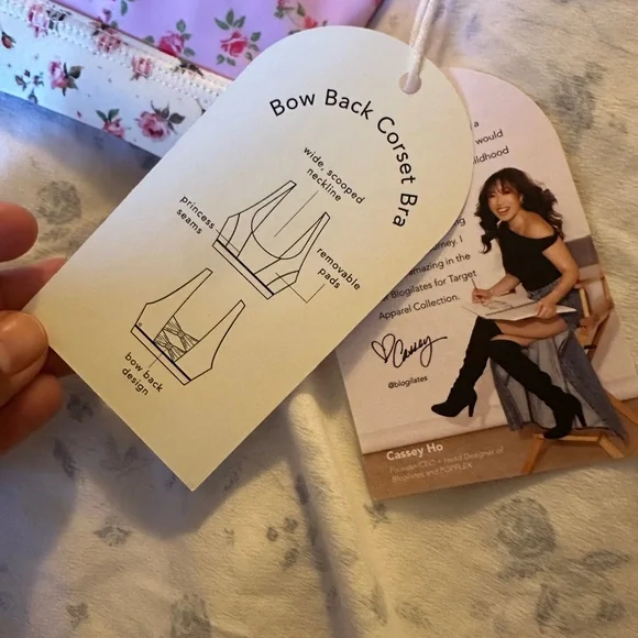 Floral Pink Sports Bra Blogilates - Picture 3 of 6